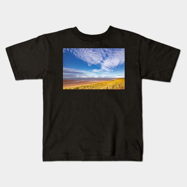Whiteford Sands, Gower Kids T-Shirt by dasantillo